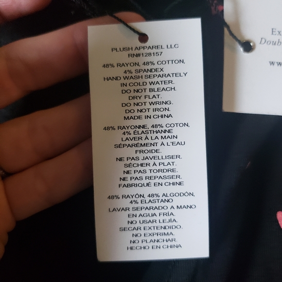 Plush Apparel Fleece-Lined Robe Tiny Pink Hearts - Picture 5 of 8